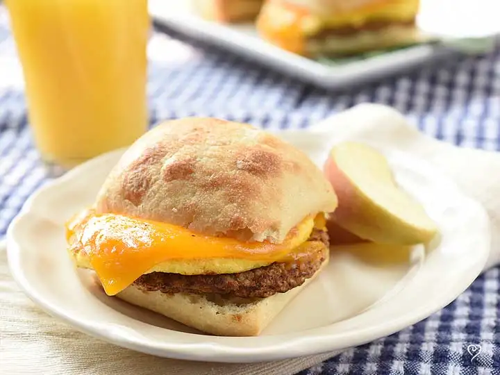Turkey Sausage and Egg Breakfast Sandwich