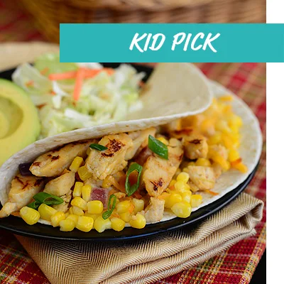 Chicken Soft Tacos with Key Lime Corn