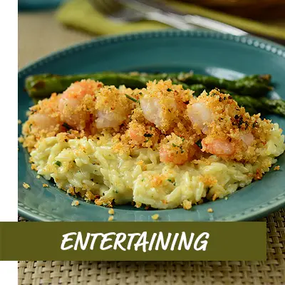 Golden Shrimp with Parmesan Risotto