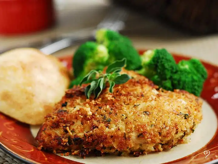 Parmesan Herb Crusted Chicken with Oven Roasted Broccoli