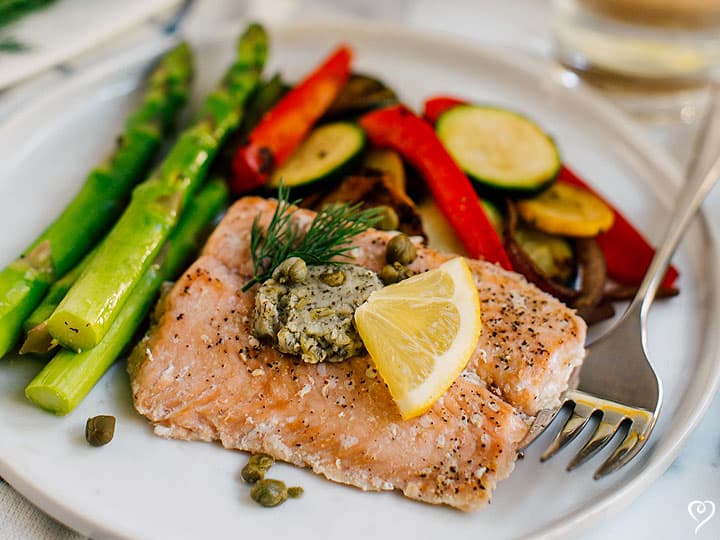 Fisherman's Grilled Salmon with Caper Compound Butter - Dream Dinners