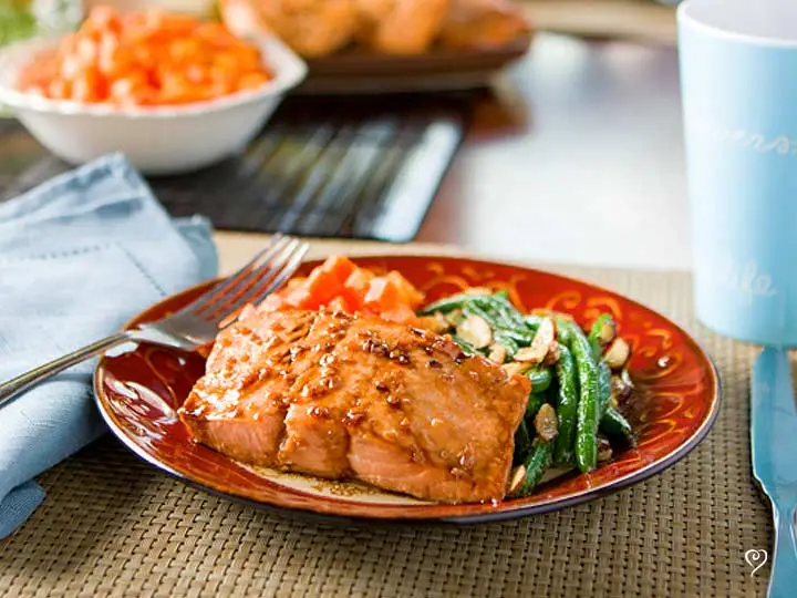 Soy Glazed Salmon with Fried Rice