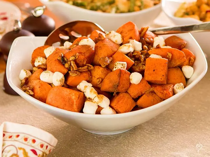 Holiday Sweet Potatoes with Maple Brown Sugar