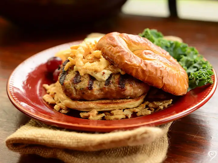 French Onion Turkey Burgers with Crispy Shoestring Fries