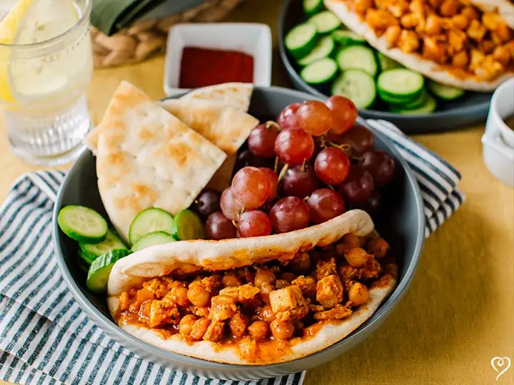 Chicken and Chickpea Pita Power Wrap